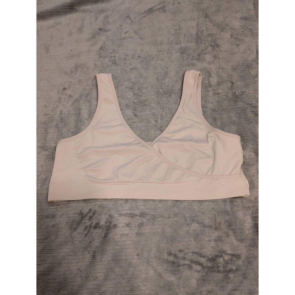 Auden nursing Bra Size L Unlined Seamless Cream